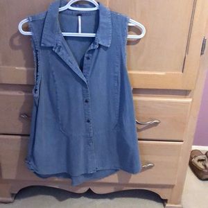 Free People Denim Vest